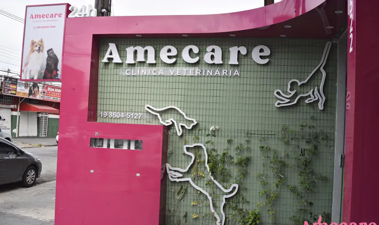Fachada da Amecare Clínica Veterinária em Hortolândia
